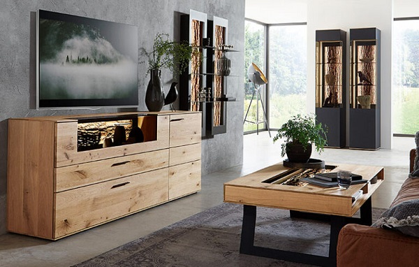 ترکیب رنگ چوب و طوسی